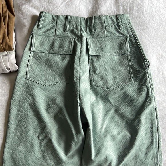 Zara baby blue faux leather pant - Picture 7 of 8